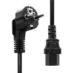 ProXtend Angled Type F (Schuko) to C13 Power Cable, Black 5m