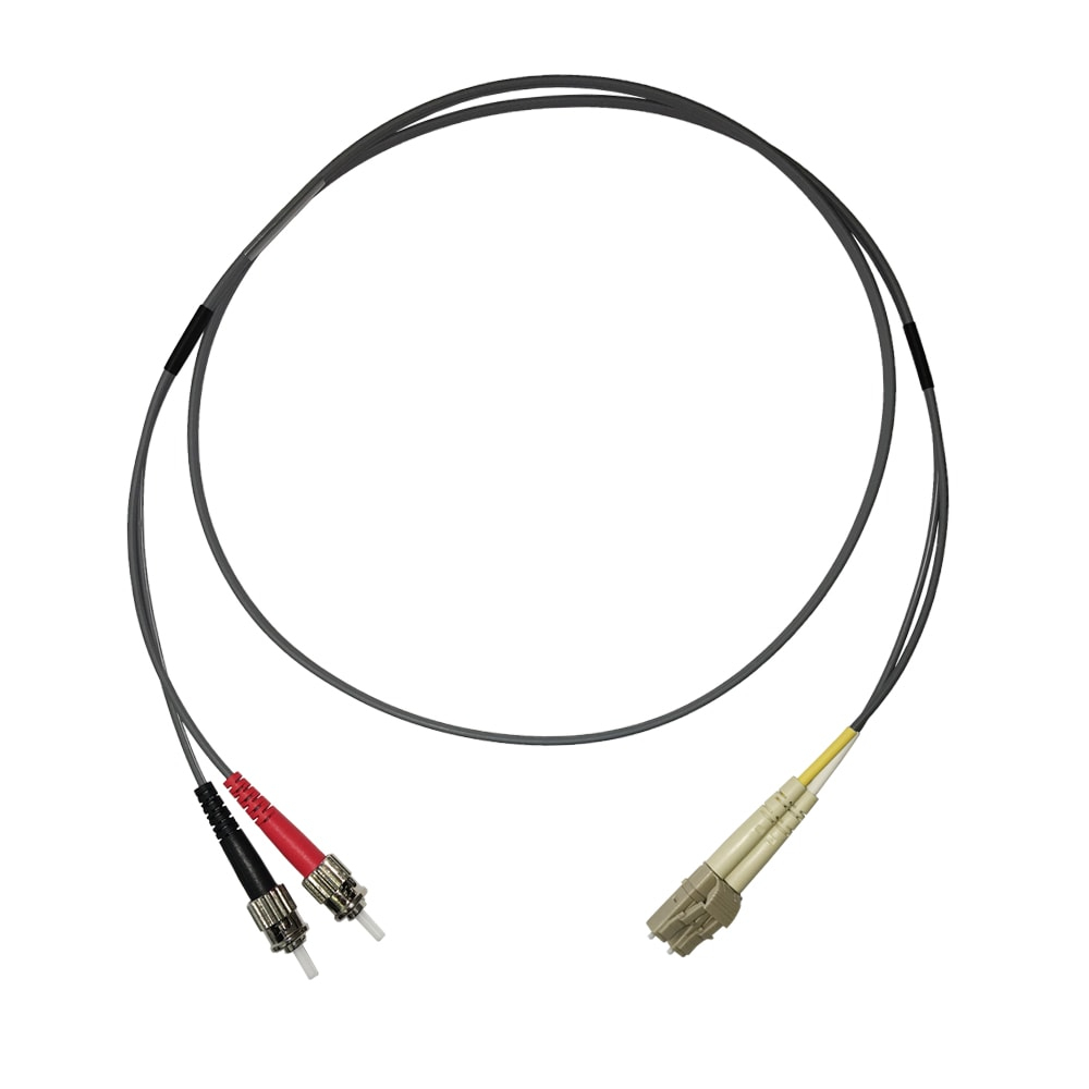 Videk 62.5/125 OM1 LC to ST Duplex Fibre Optic Patch Cable Grey 30Mtr