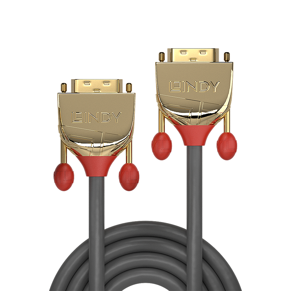 Lindy 36202 DVI-kabel 2 m DVI-D Grå