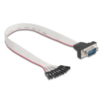 DeLOCK 90853 seriële kabel Zwart, Grijs 0,3 m RS-232 9 x 1-pin