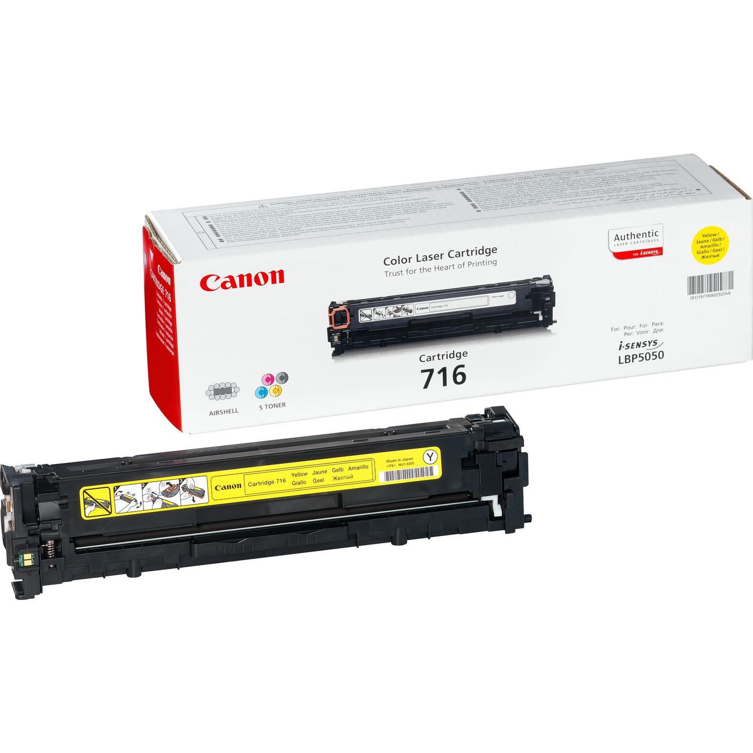 Canon 1977B002/716Y Toner cartridge yellow, 1.5K pages/5% for Canon LBP-5050