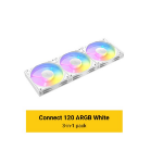 Antec C120 ARGB White 3PK Performance 120mm PWM Fan - FAN: 4-pin PWM | LED: 3-pin, Vibration Absorbing and Anti-Noise Pads