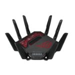 ASUS ROG Rapture GT-BE19000 draadloze router Multi-Gigabit Ethernet Tri-band (2,4 GHz / 5 GHz / 6 GHz) Zwart, Rood