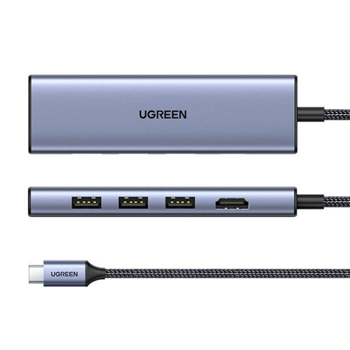 Ugreen 20956A interface hub USB Type-C 5000 Mbit/s Silver