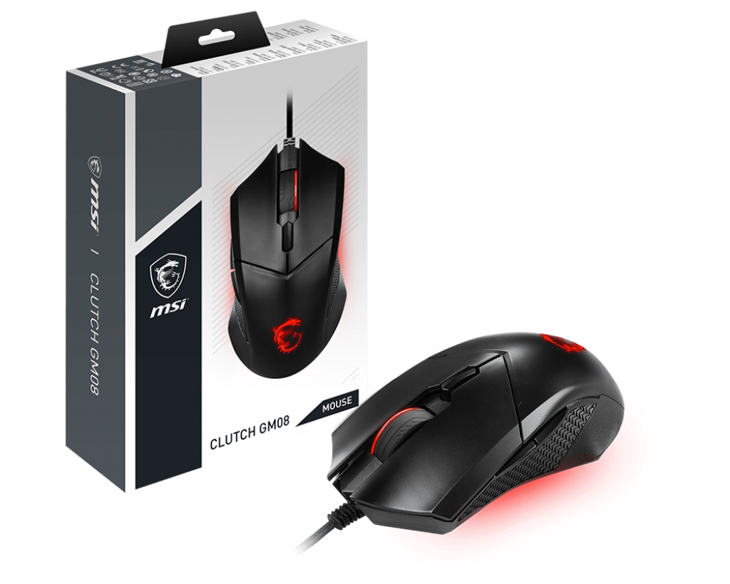 Image of MSI CLUTCH GM08 Optical Gaming Mouse '4200 DPI Optical Sensor, 6...