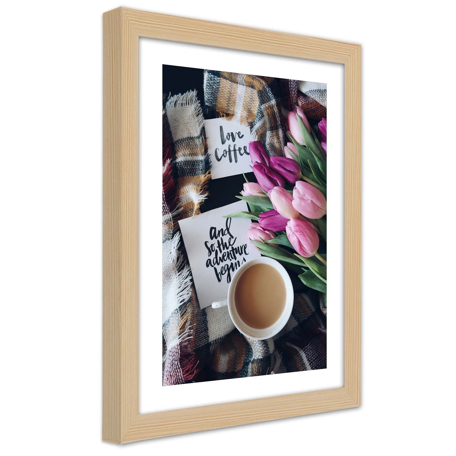 Caro Picture in natural frame, Coffee morning
