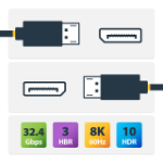 StarTech.com - DisplayPort cable - DisplayPort (M) latched to DisplayPort (M) latched - DisplayPort 1.4 - 15 m - Active Optical Cable (AOC), hybrid, plenum-rated, 8K60Hz support, up to 32.4 Gbps data rate, Unidirectional - black