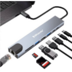 BRobotix 6000700 base para laptop o replicador de puertos USB 3.2 Gen 1 (3.1 Gen 1) Type-C Plata