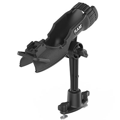 RAM Mounts RAM ROD HD Fishing Rod Holder with 6" Spline Post and Dual Track Base