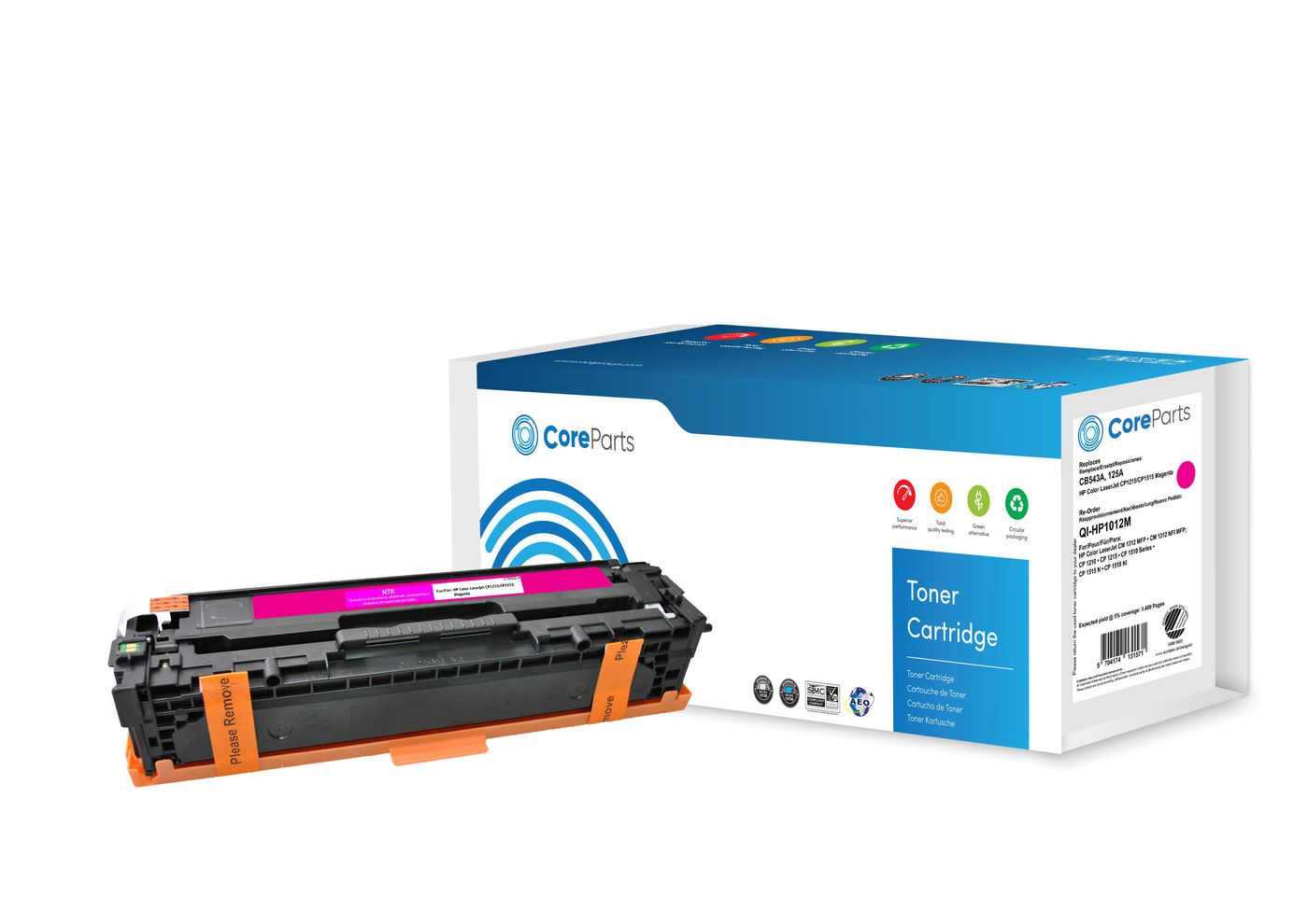 Image of CoreParts Toner Magenta CB543A