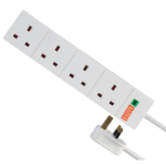 FDL 4 WAY SURGE PROTECTED MAINS GANG SOCKET STRIP - 2M