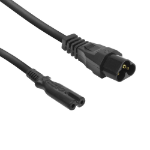 ACT Netsnoer C6 - C7 zwart 0,2 m