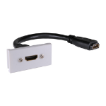 Cablenet 20cm 4K HDMI Female 1.4b Lead-25mmx50mm HDMI Female 1.4b Module