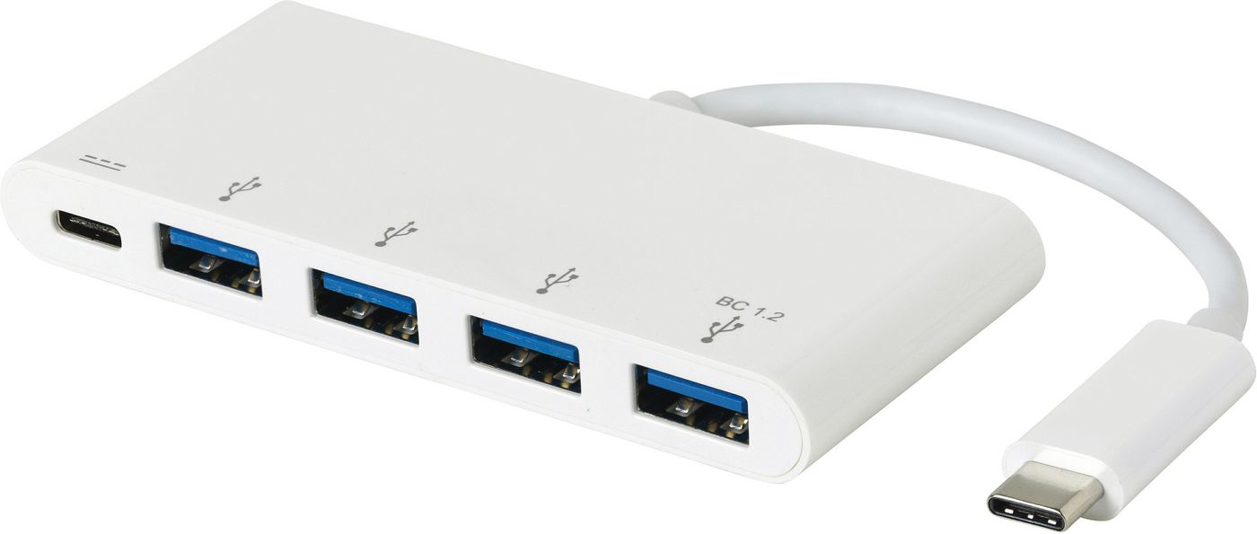 eSTUFF ES623007WH interface hub USB 3.2 Gen 1 (3.1 Gen 1) Type-C 5000 Mbit/s White