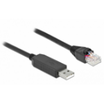 DeLOCK 64161 tussenstuk voor kabels RJ-45 USB 2.0 Type-A Zwart