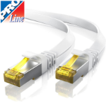 FDL 3M FLAT CAT.7 500MHz S-FTP PATCH CORD - WHITE