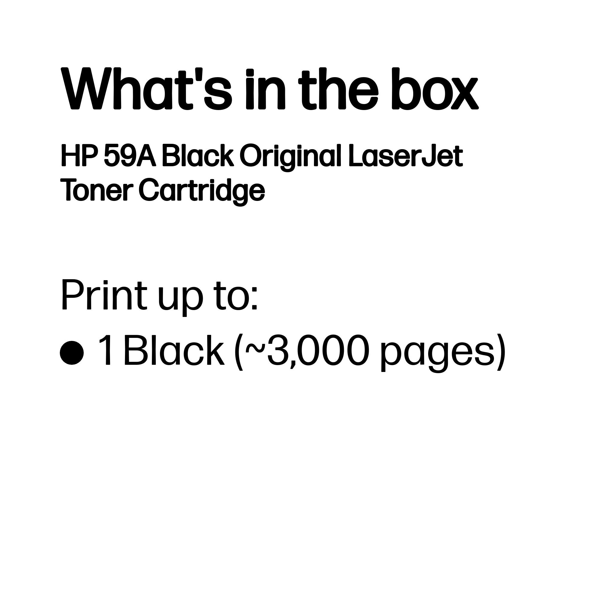 HP CF259A/59A Toner cartridge, 3K pages ISO/IEC 19752 for HP LaserJet Pro M 304
