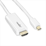 Rocstor Y10C196-W2 video cable adapter 70.9" (1.8 m) Mini DisplayPort HDMI White