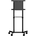 StarTech.com Chariot Meuble TV - Support TV sur Roulettes Portable pour Écrans VESA 37-70" (70kg) - Pied TV avec Étagère de Rangement - Inclinable - Gabarit de Montage Universel Télévision