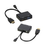 JLC HD77 HDMI (Male) VGA and HDMI (Female) with Audio Video Converter