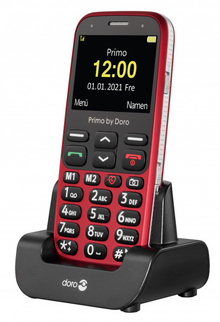 Image of Doro Primo 368 5.84 cm (2.3") 92 g Black, Red Senior phone