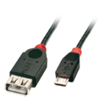 Lindy 0.5m USB 2.0 Type Micro-B to A OTG Cable