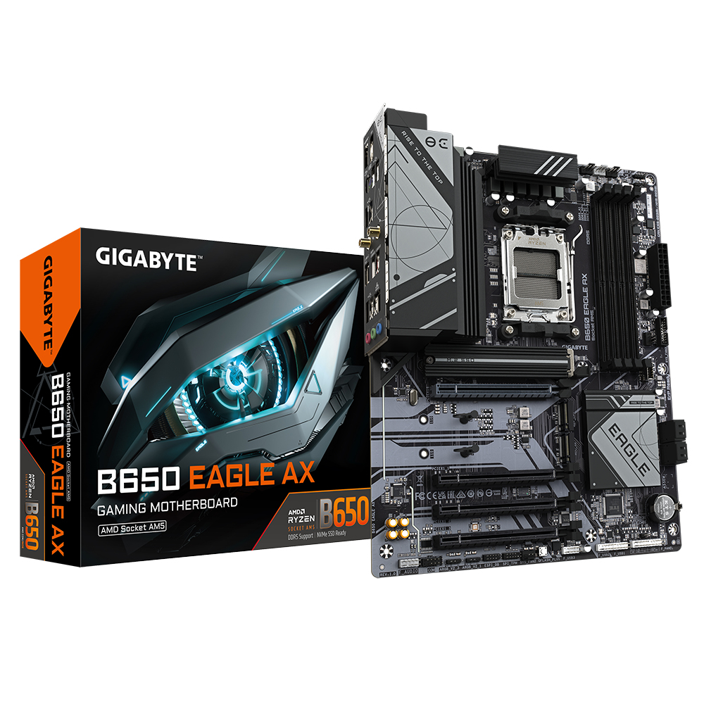 Image of Gigabyte B650 EAGLE AX Motherboard - Supports AMD Ryzen 7000 CPUs,...