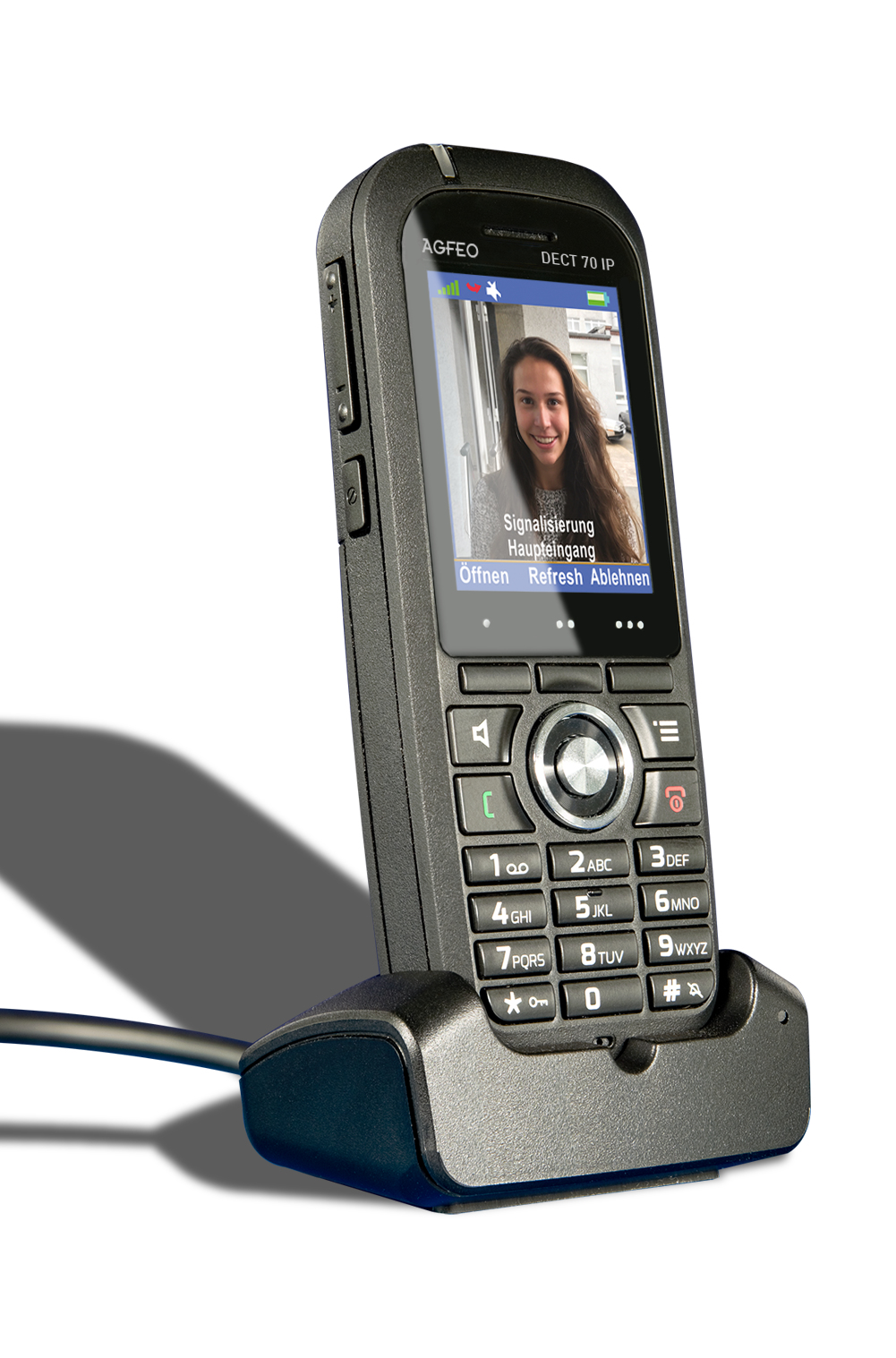 6101576 AGFEO DECT 70 IP - IP Phone - Black - Wireless handset - 250 entries - TFT - 5.08 cm (2