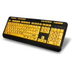 Adesso AKB-132UY keyboard USB QWERTY English Black, Yellow