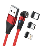 RealPower MagneticCharge3 USB-kabel 2 m USB A Rood