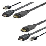 Vivolink PROHDMIUSBDP3 video cable adapter 3 m DisplayPort HDMI + USB Black