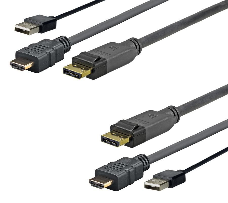 Vivolink PROHDMIUSBDP5 video cable adapter 5 m DisplayPort HDMI + USB