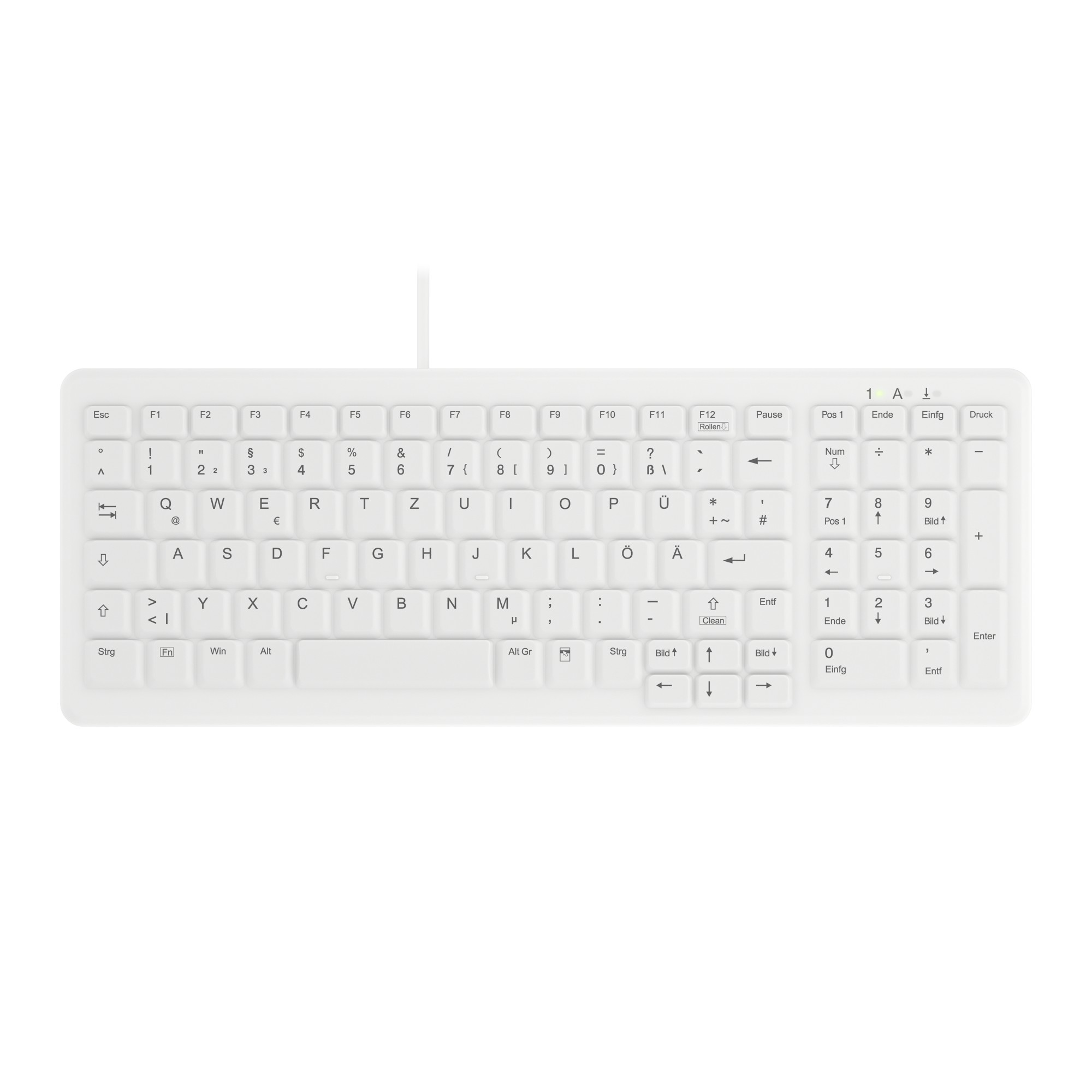 Contour Design Active Key Contour ClassicClean Medical Keyboard Removable Cover Compact Wired White DE C7000