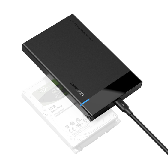 Image of Ugreen 50743 storage drive enclosure HDD enclosure Black 2.5"