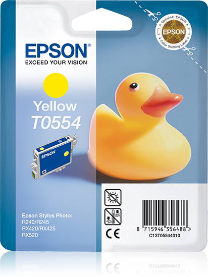 Epson C13T05544010/T0554 Ink cartridge yellow, 290 pages ISO/IEC 24711 8ml for Epson Stylus Photo RX 420