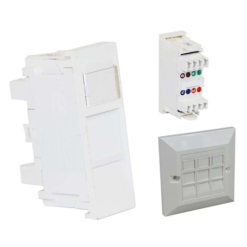 EXCEL RJ45 CAT.5e LOW PROFILE MODULE - SLIM WIDTH, 6 in distributor ...