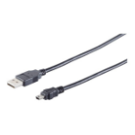 Microconnect USBAMB82 USB cable USB 2.0 1.8 m USB A Mini-USB B Black