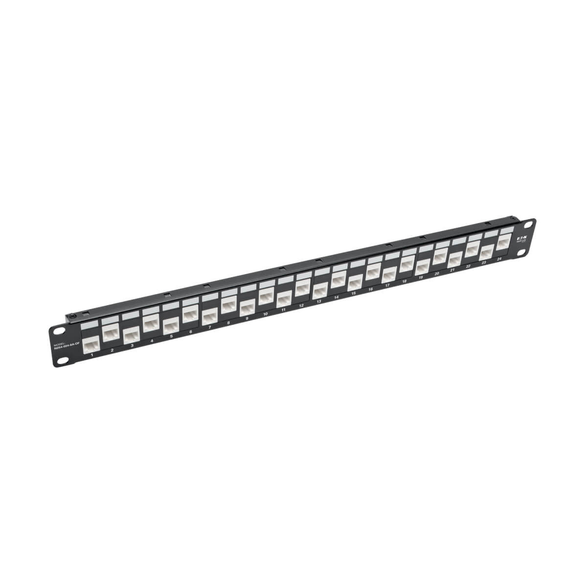 Tripp Lite N254-024-6A-OF 24-Port 1U Rack-Mount Cat6a Offset Feed-Thro
