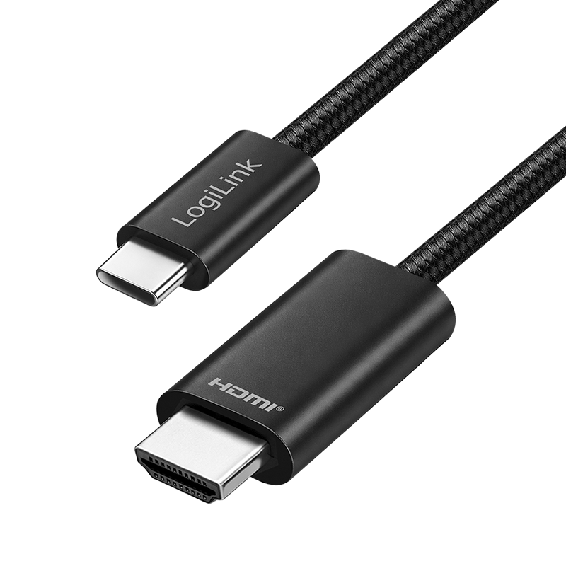 LogiLink USB 3.2 Gen1 Type-C cable. C/M to HDMI/M. 4K/30 Hz. braided.