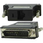 Perle DBA0041 RJ-45 DB-25 Black, Stainless steel