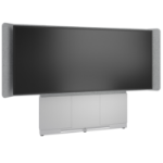 Middle Atlantic ForumTM Floor-to-Wall Mounted 66" (3 Bay) Display Stand for (1) 105" 21:9 Ultra-Wide Display, Light Finish