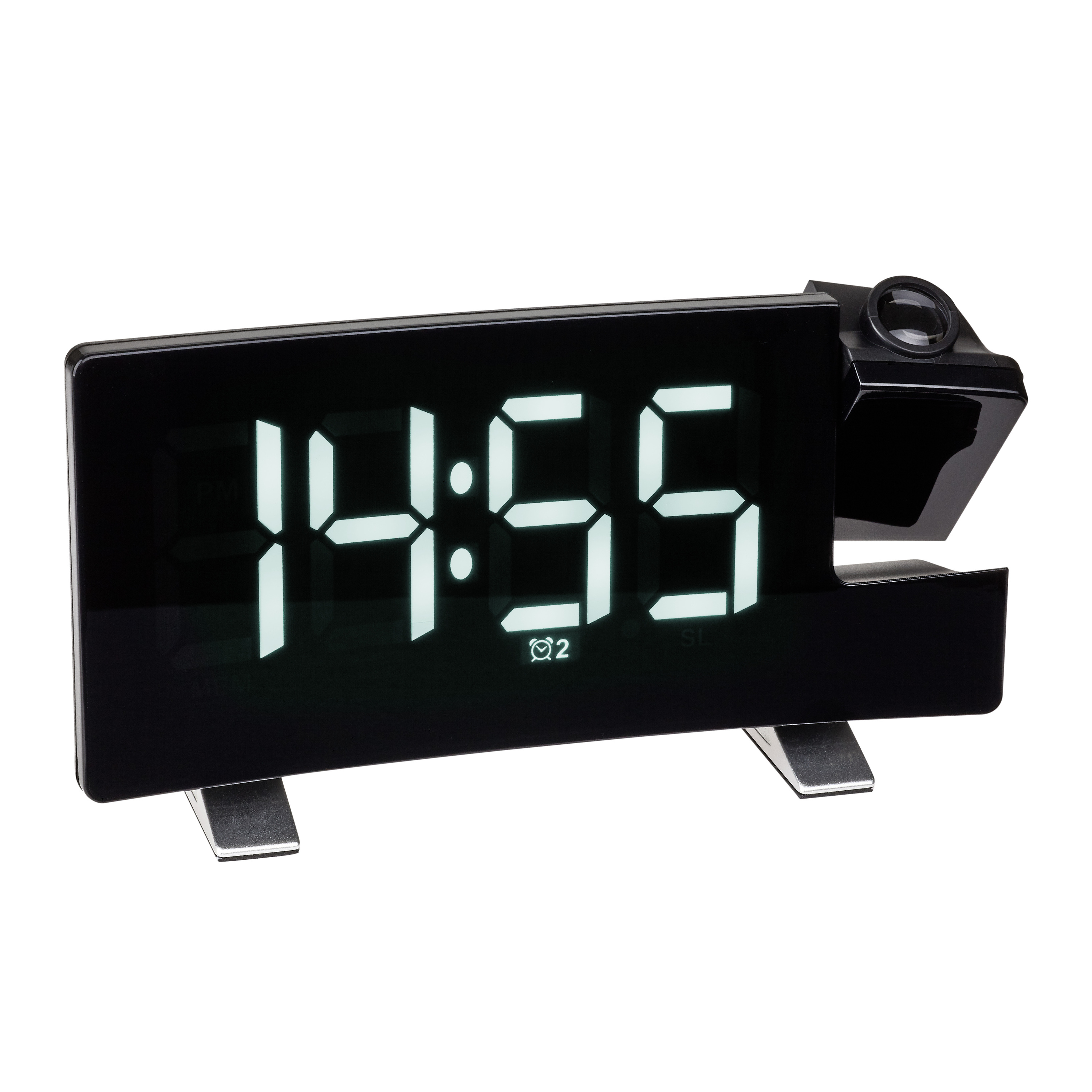 Image of TFA-Dostmann 60.5015.02 - Quartz alarm clock - Black - Plastic -...