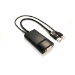DELL DANASBC084 adaptador de cable de vídeo 0,3 m DVI 20 pin DisplayPort, 4 pin USB Type A Negro