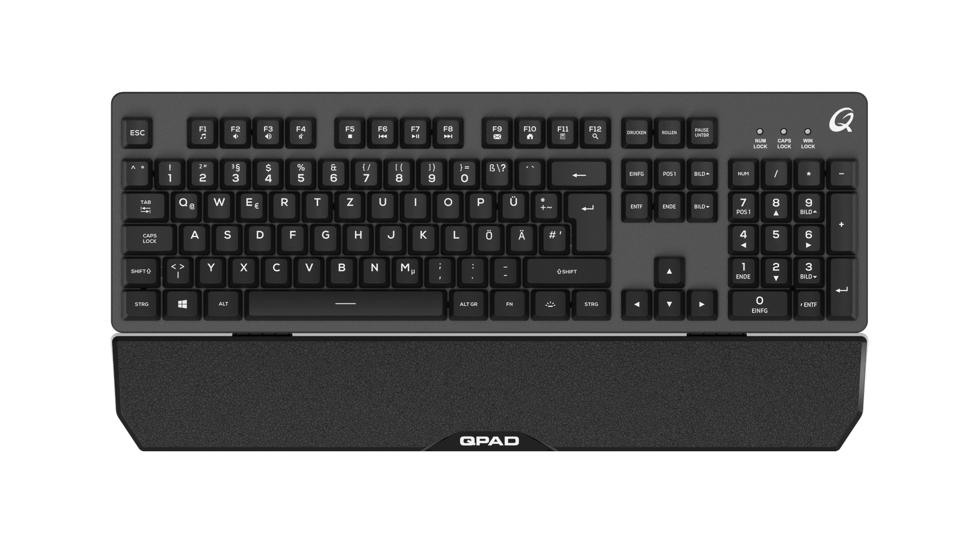 QPAD MK-40 keyboard Gaming USB QWERTZ German Black
