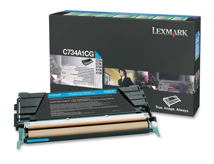 Lexmark C/X734 Return Programme 6K Toner Cartridge Cyan C734A1CG