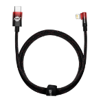Baseus USB-C to Lightning cable  angled  20W  1m - Black/Red