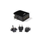 AEROCOOL International Travel 4 USB Fast Charger With Smart IC/ USA / UK /EU/ Australia Plug, Output: 5V 5.4A