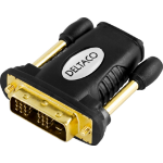 Deltaco HDMI-11 cable gender changer 19-pin HDMI DVI-D Black