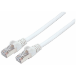 Intellinet Network Patch Cable, Cat7 Cable/Cat6A Plugs, 3m, White, Copper, S/FTP, LSOH / LSZH, PVC, RJ45, Gold Plated Contacts, Snagless, Booted, Lifetime Warranty, Polybag