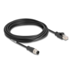 DeLOCK M12 Cable A-coded 8 pin male to RJ45 male PVC 5 m